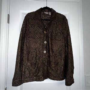 Vintage Chico’s Lace Button Front Jacket  Chicos